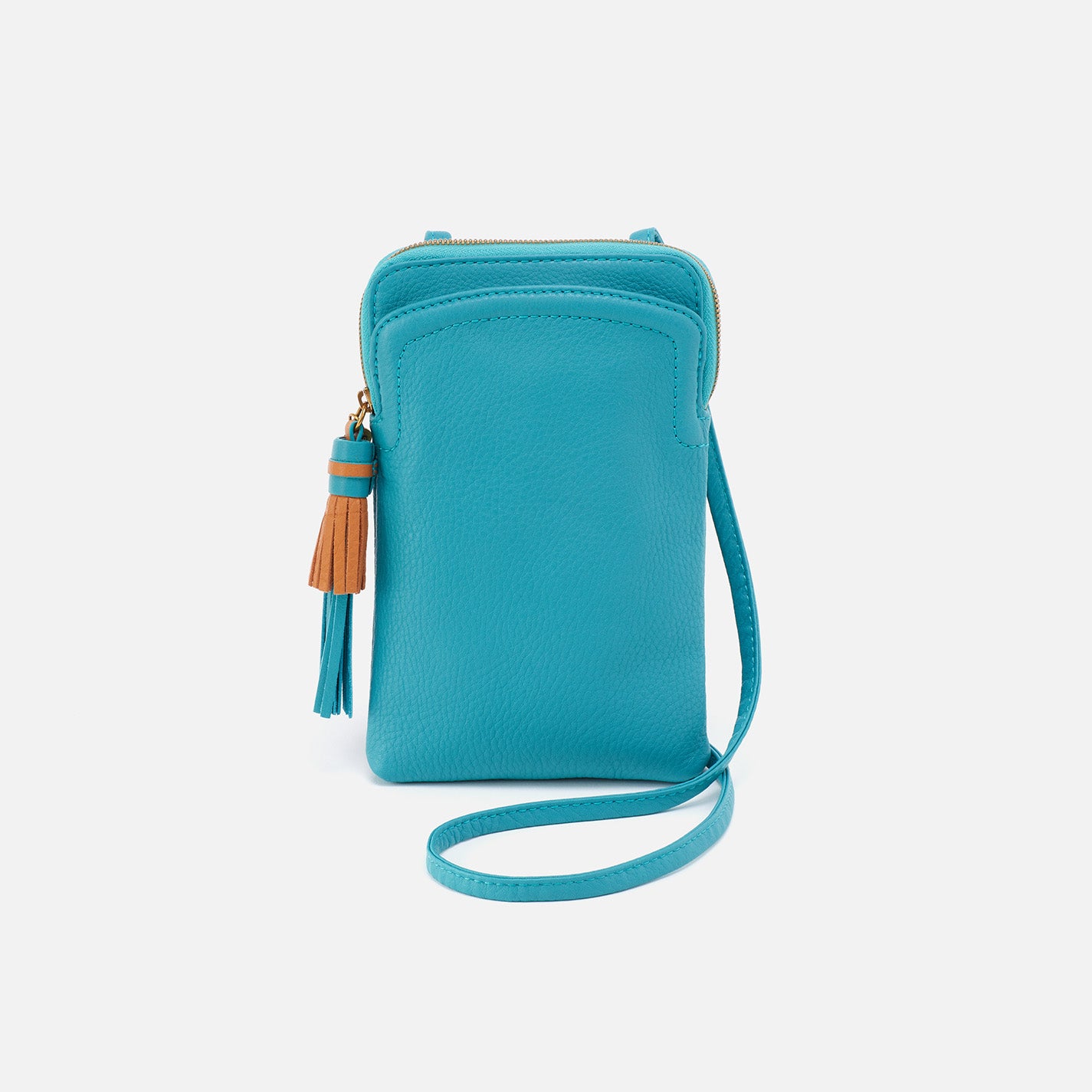 Nila Phone Crossbody in Pebbled Leather - Aqua – HOBO