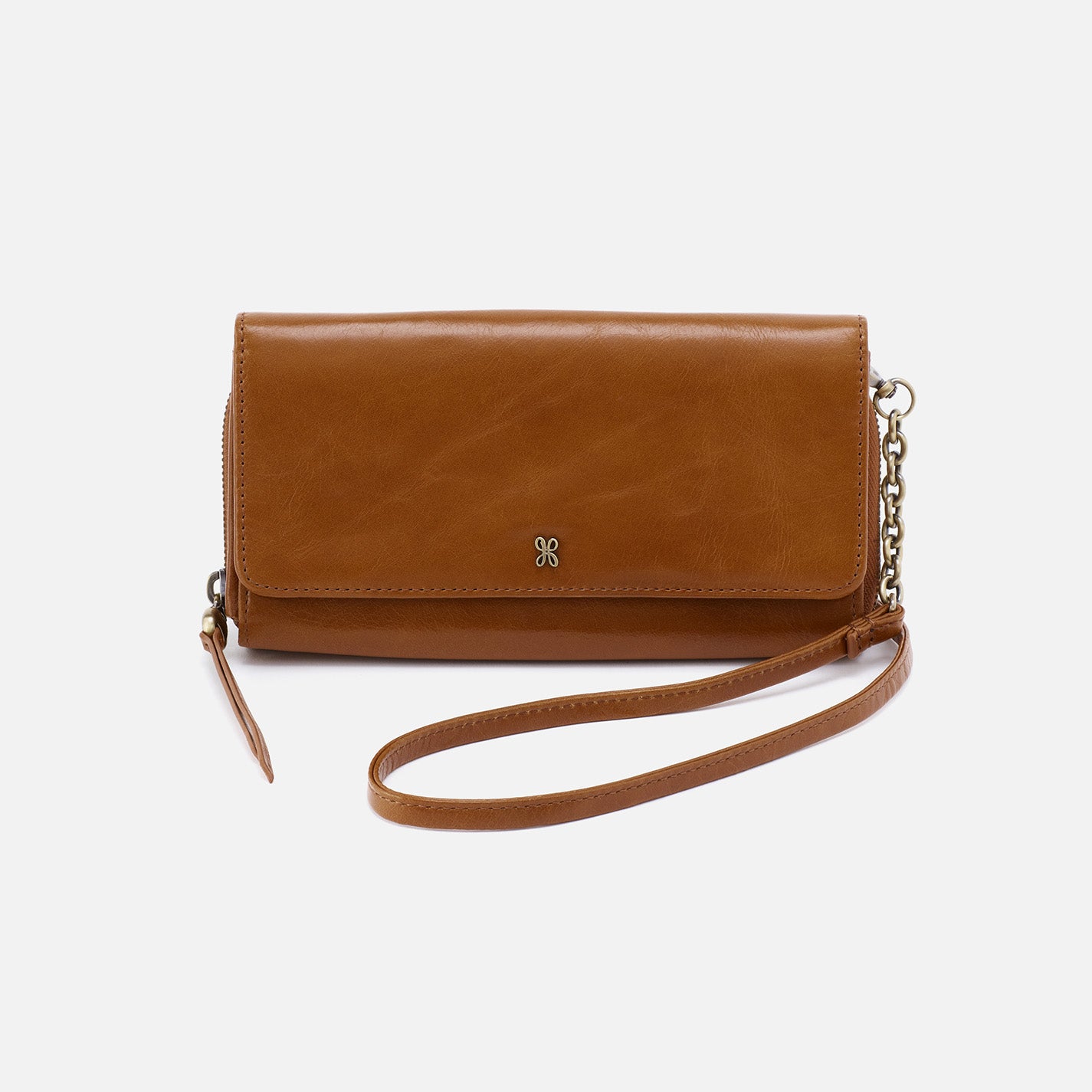 Rubie Crossbody in Polished Leather Truffle HOBO