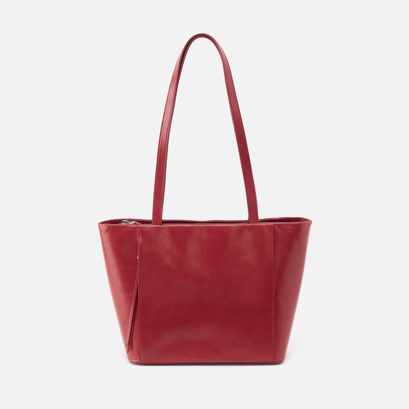 Haven Tote in Polished Leather - Cranberry – HOBO