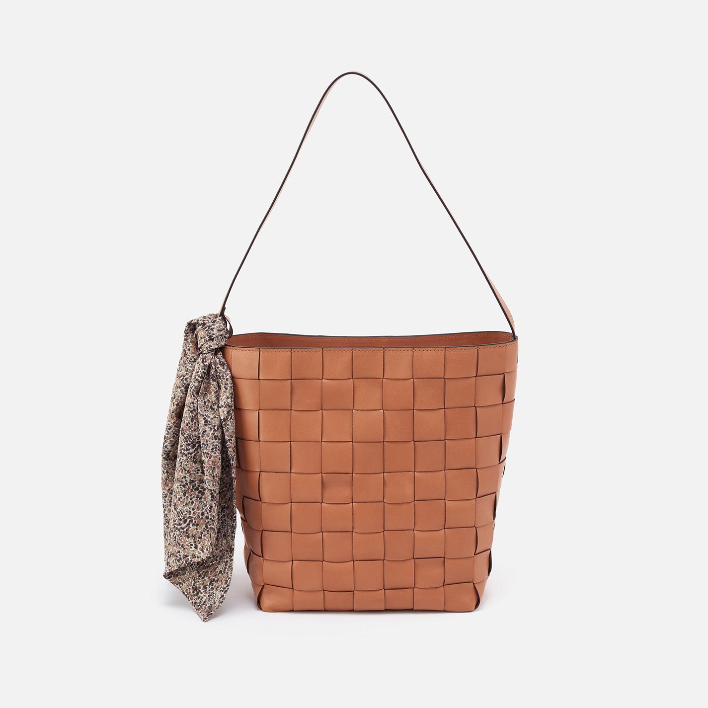 Under one sky crossbody brown leather bag