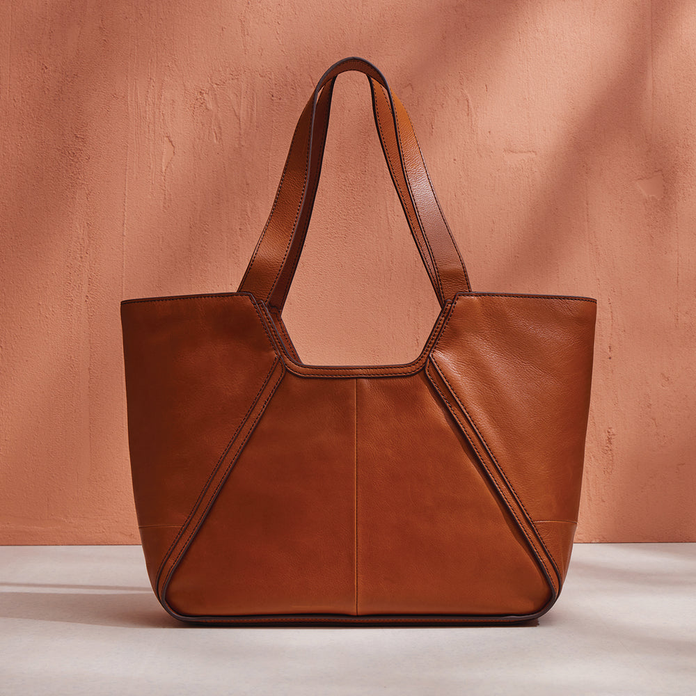 Bellamy Medium Tote in Artisan Leather - Honey Brown