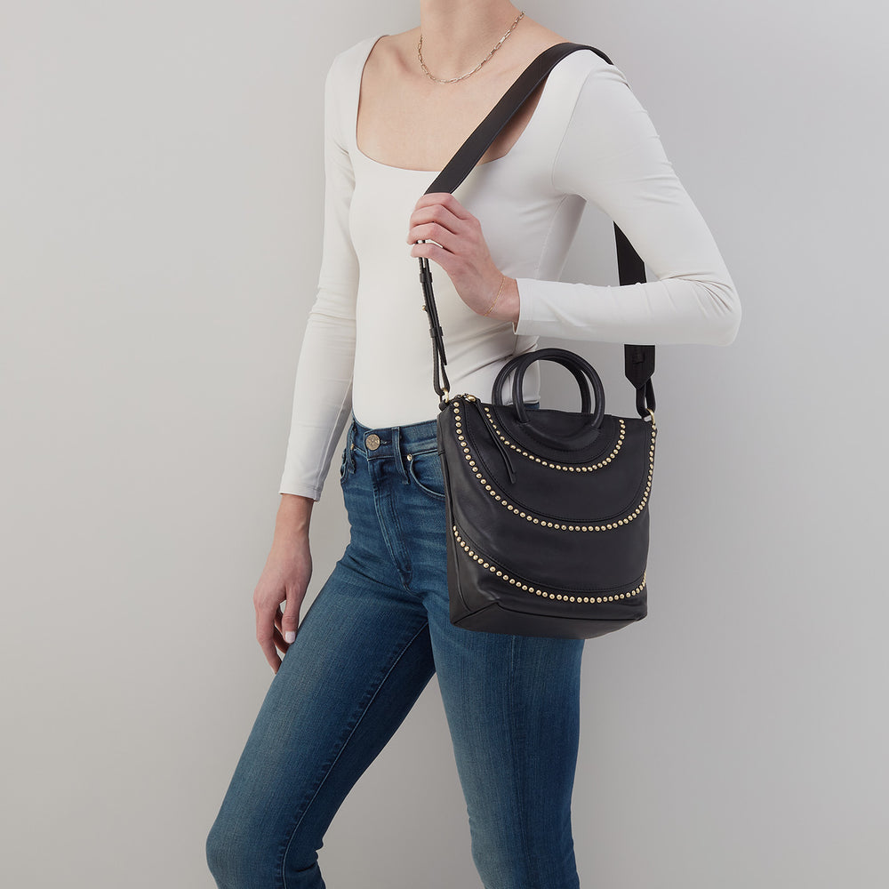 Maggie Crossbody In Smooth Leather - Black