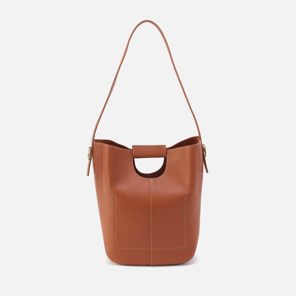 Camden Shoulder Bag In Smooth Leather - Burnished Caramel