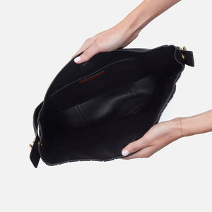 Catalina Hobo In Artisan Leather - Black