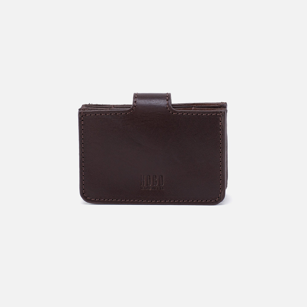 Boswell Credit Card Holder in Aston Leather - Brown