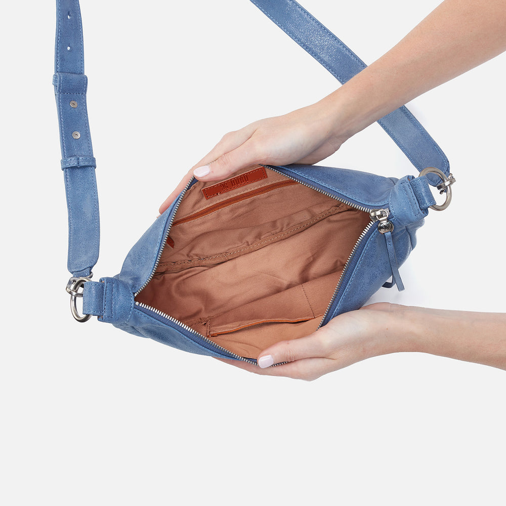 Knox Sling in Buffed Leather - Azure