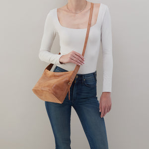 Collette Crossbody In Buffed Leather - Whiskey