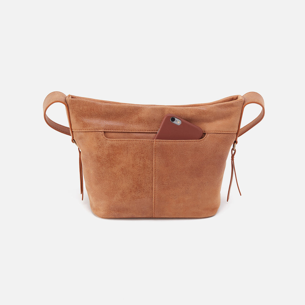 Collette Crossbody In Buffed Leather - Whiskey