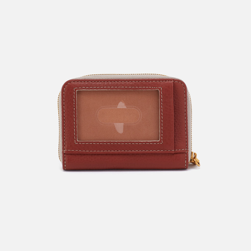 Hart Card Case In Pebbled Leather - Rust