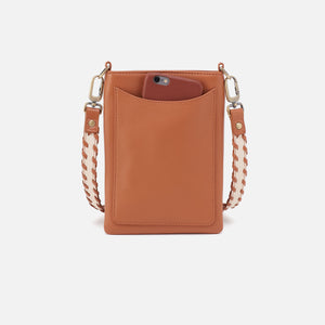 Tyler Phone Crossbody In Pebbled Leather - Butterscotch