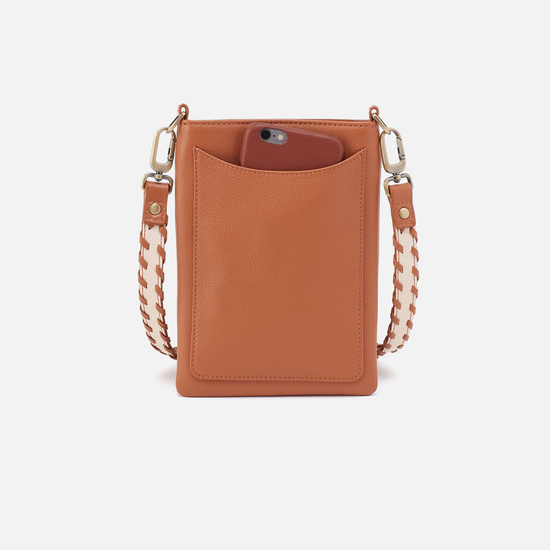 Tyler Phone Crossbody In Pebbled Leather - Butterscotch