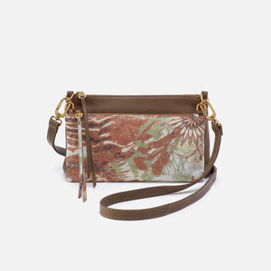 Darcy Double Crossbody In Mixed Leathers - Dark Elm