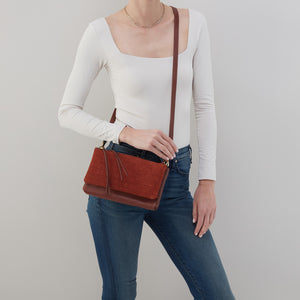 Darcy Double Crossbody In Mixed Leathers - Sequoia