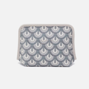 Beauty Cosmetic Pouch In Coated Canvas - Grey Dawn