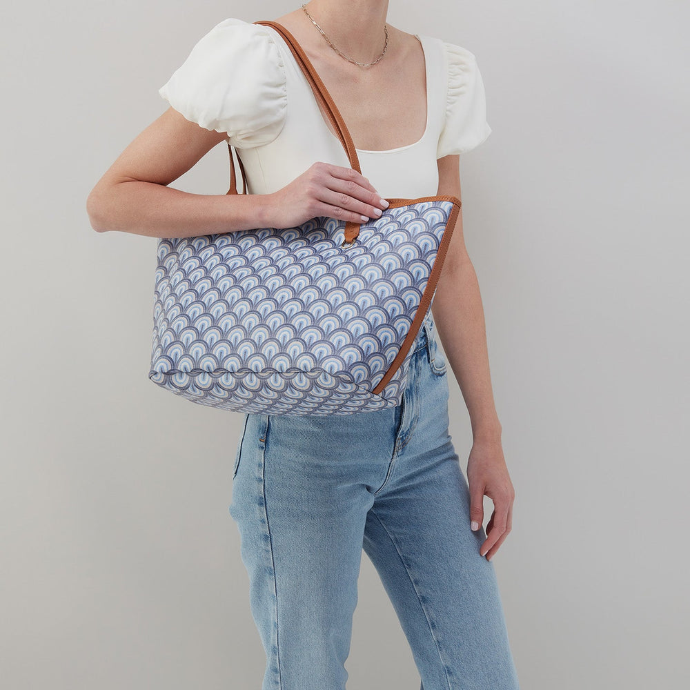 All That Tote In Coated Canvas - Soft Ocean