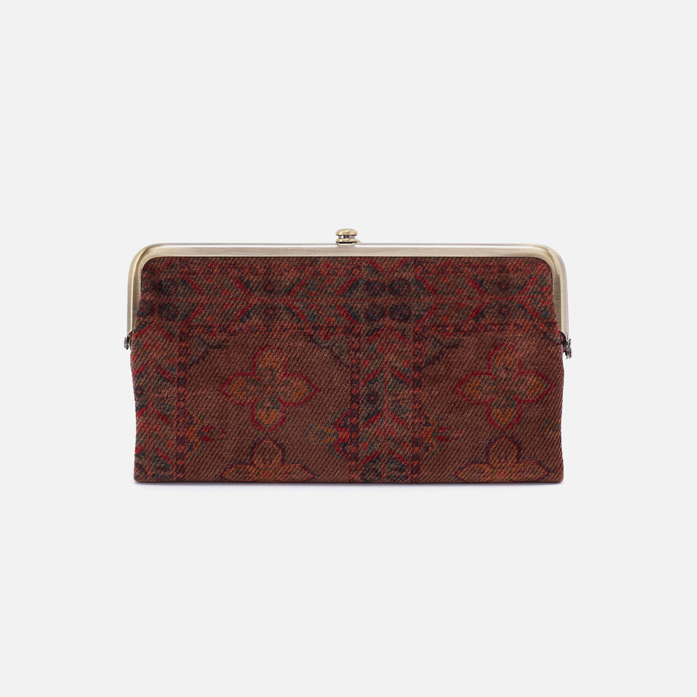 Lauren Clutch-Wallet in Tapestry Fabric With Leather Trim - Arabesque