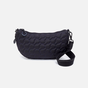 EVERY WEAR Quilted Crossbody in CaRefiber recycled nylon - Jet with Ocean Quilt