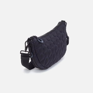 EVERY WEAR Quilted Crossbody in CaRefiber recycled nylon - Jet with Ocean Quilt