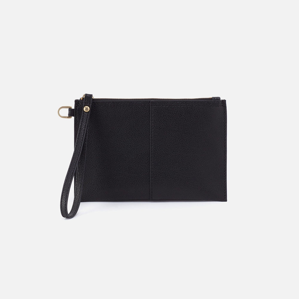 Vida Small Pouch In Micro Pebbled Leather - Black