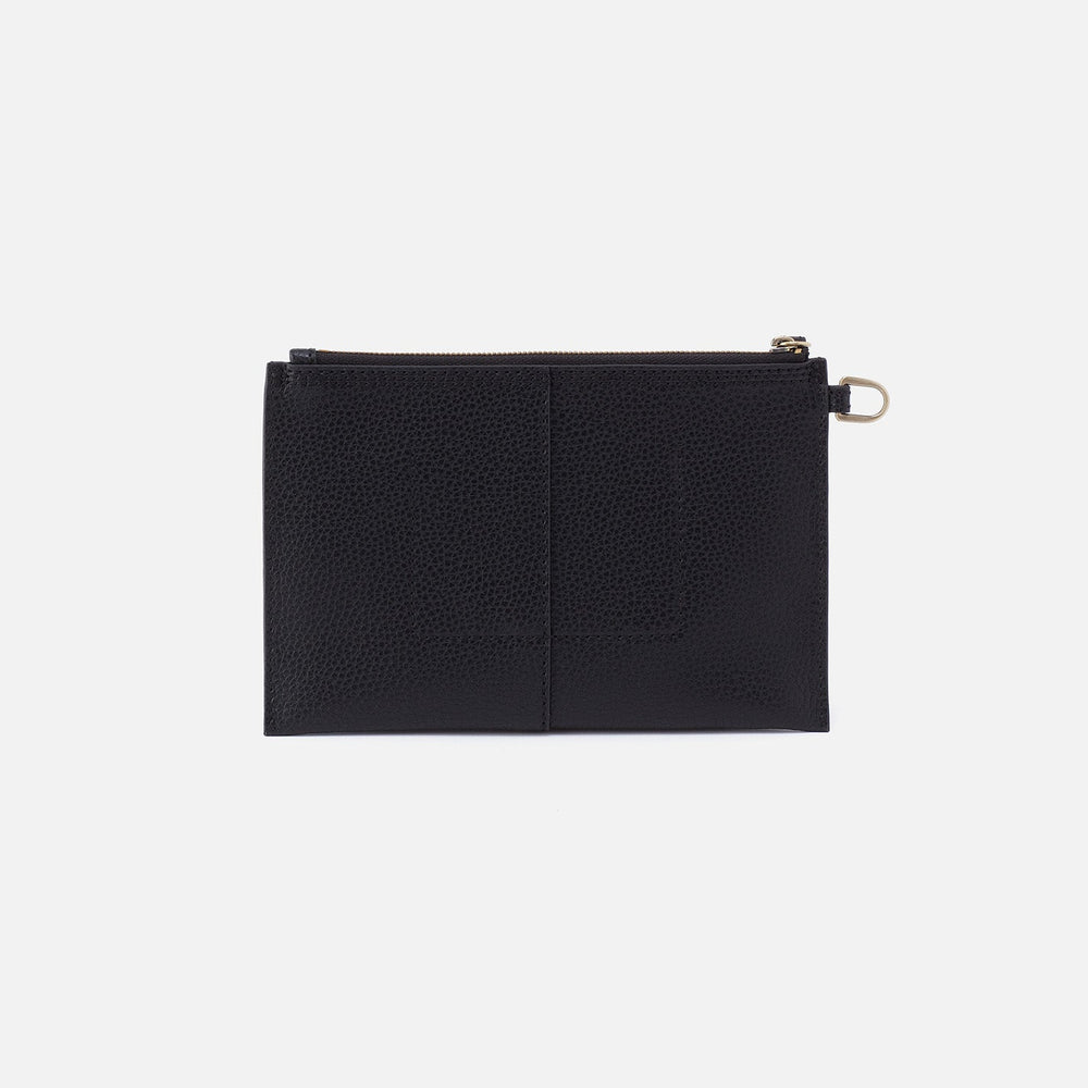 Vida Small Pouch In Micro Pebbled Leather - Black