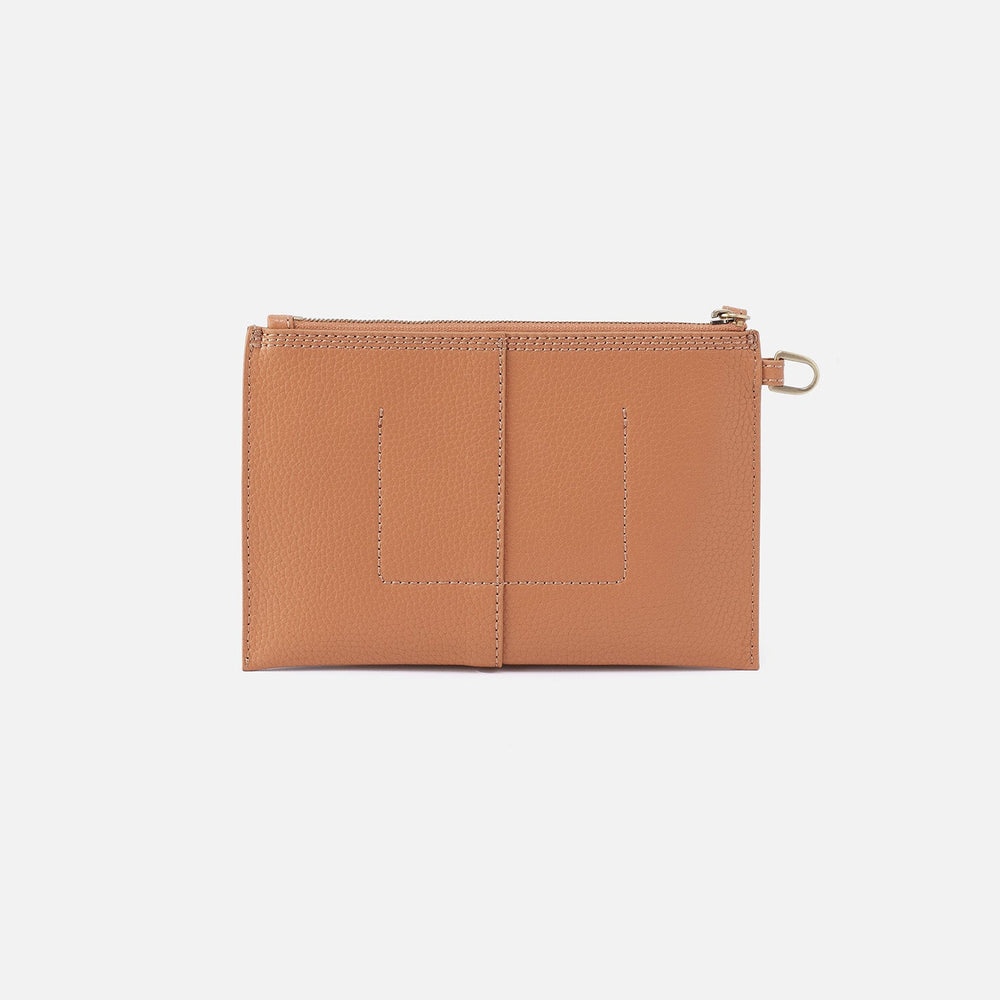 Vida Small Pouch In Micro Pebbled Leather - Biscuit