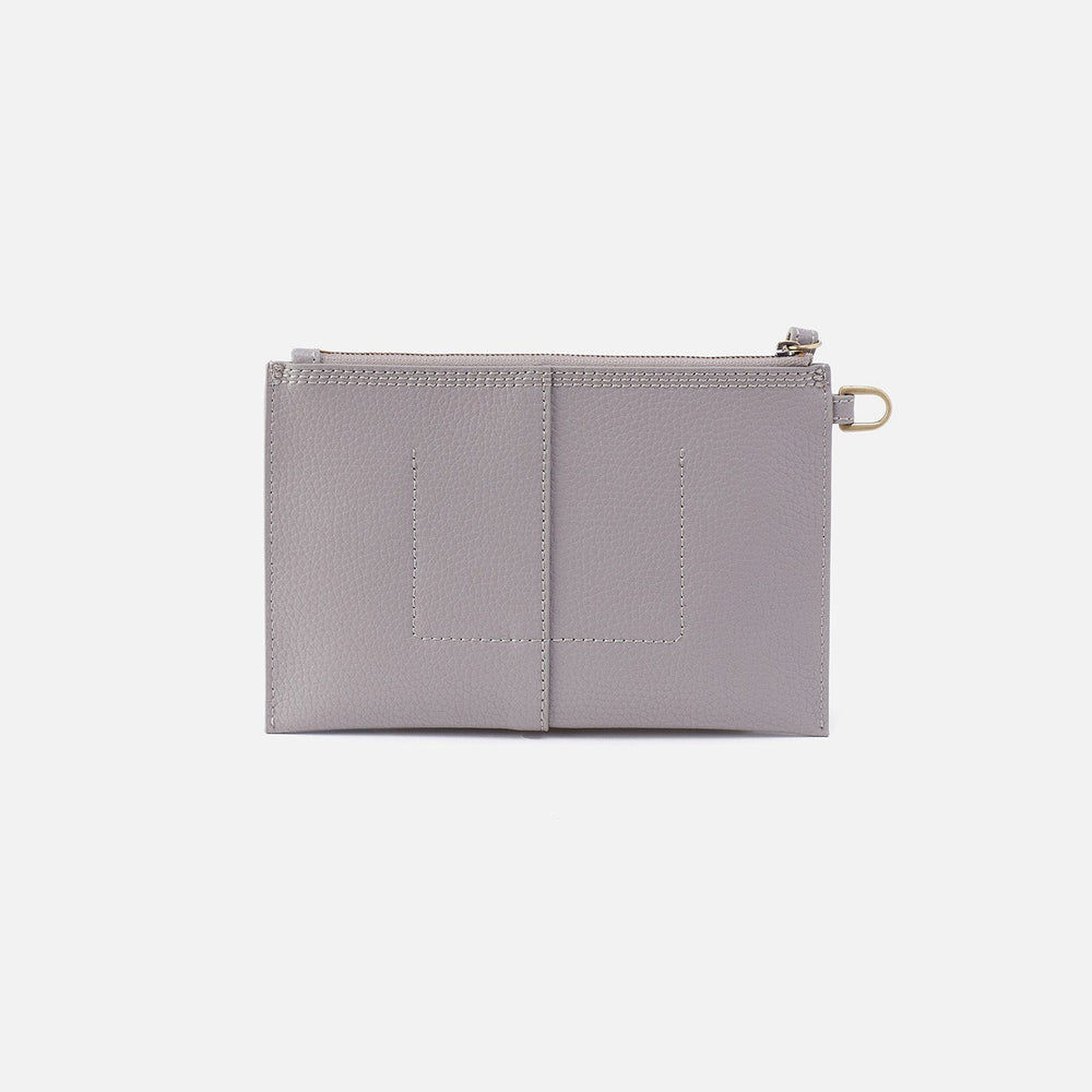 Vida Small Pouch In Micro Pebbled Leather - Morning Dove Grey