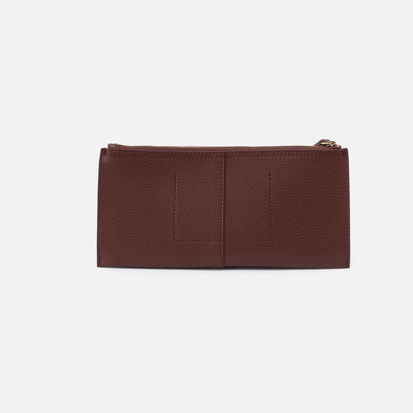 Vida Large Pouch in Micro Pebbled Leather - Chocolate