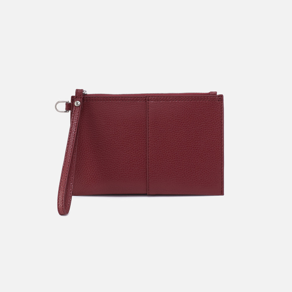 Vida Small Pouch In Micro Pebbled Leather - Port