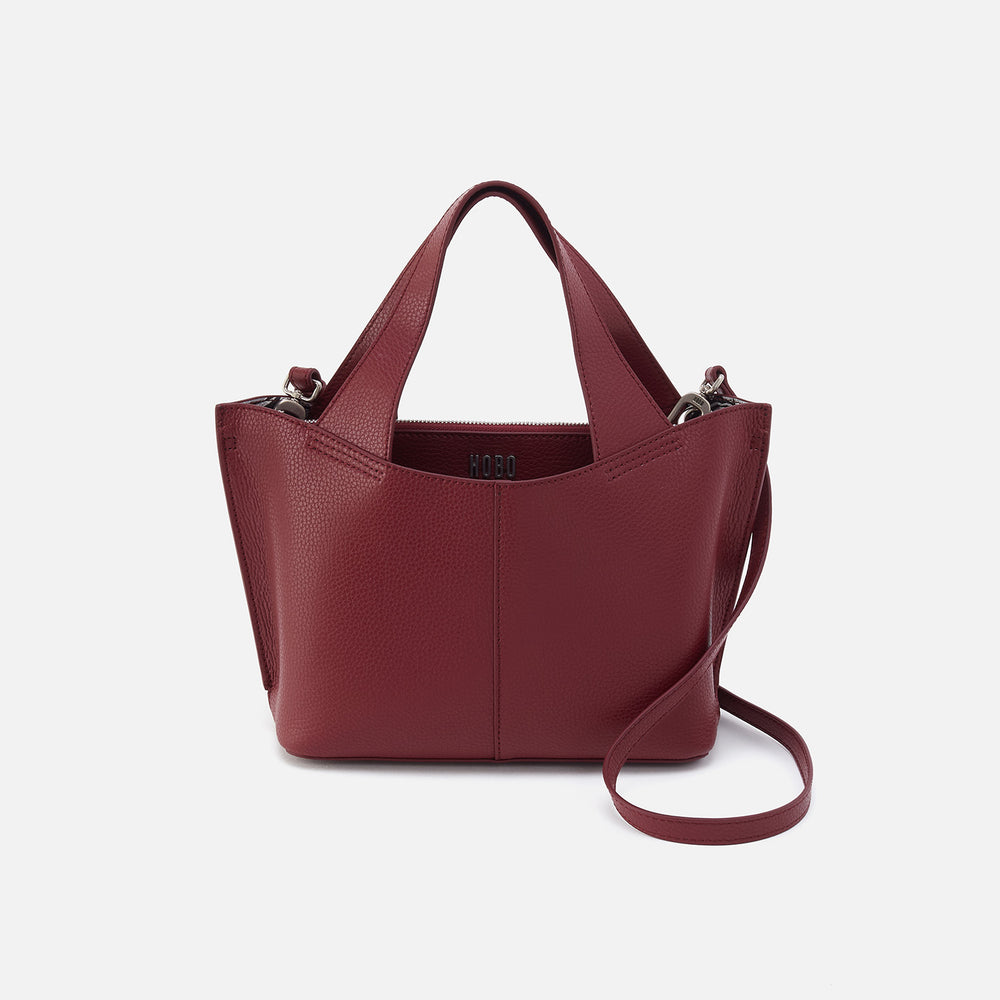 Vida Small Tote In Micro Pebbled Leather - Port