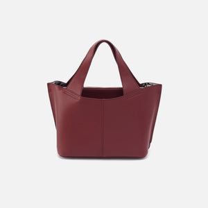 Vida Small Tote In Micro Pebbled Leather - Port