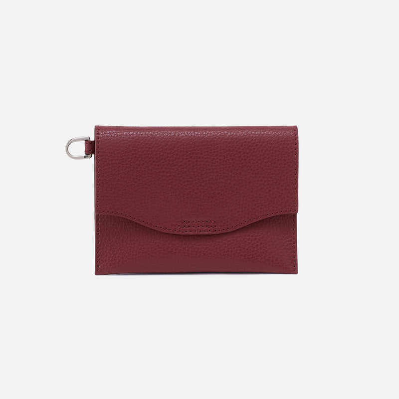 Vida Passport In Micro Pebbled Leather - Port