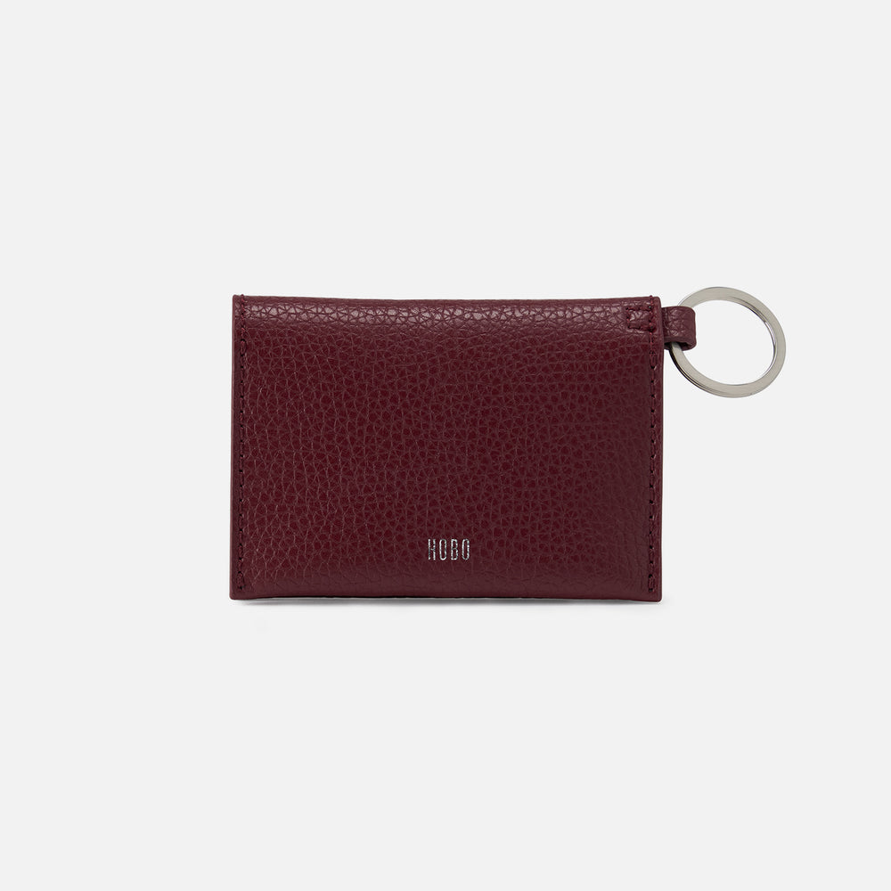 Vida Card Case In Micro Pebbled Leather - Port