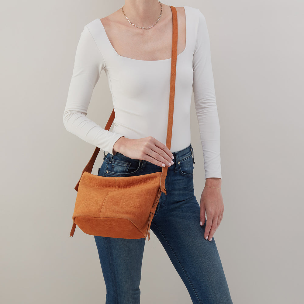 Bonita Crossbody In Nubuck - Marmalade