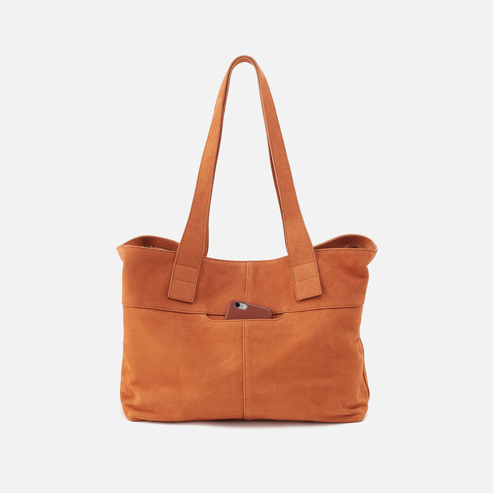 Bonita Tote In Nubuck - Marmalade