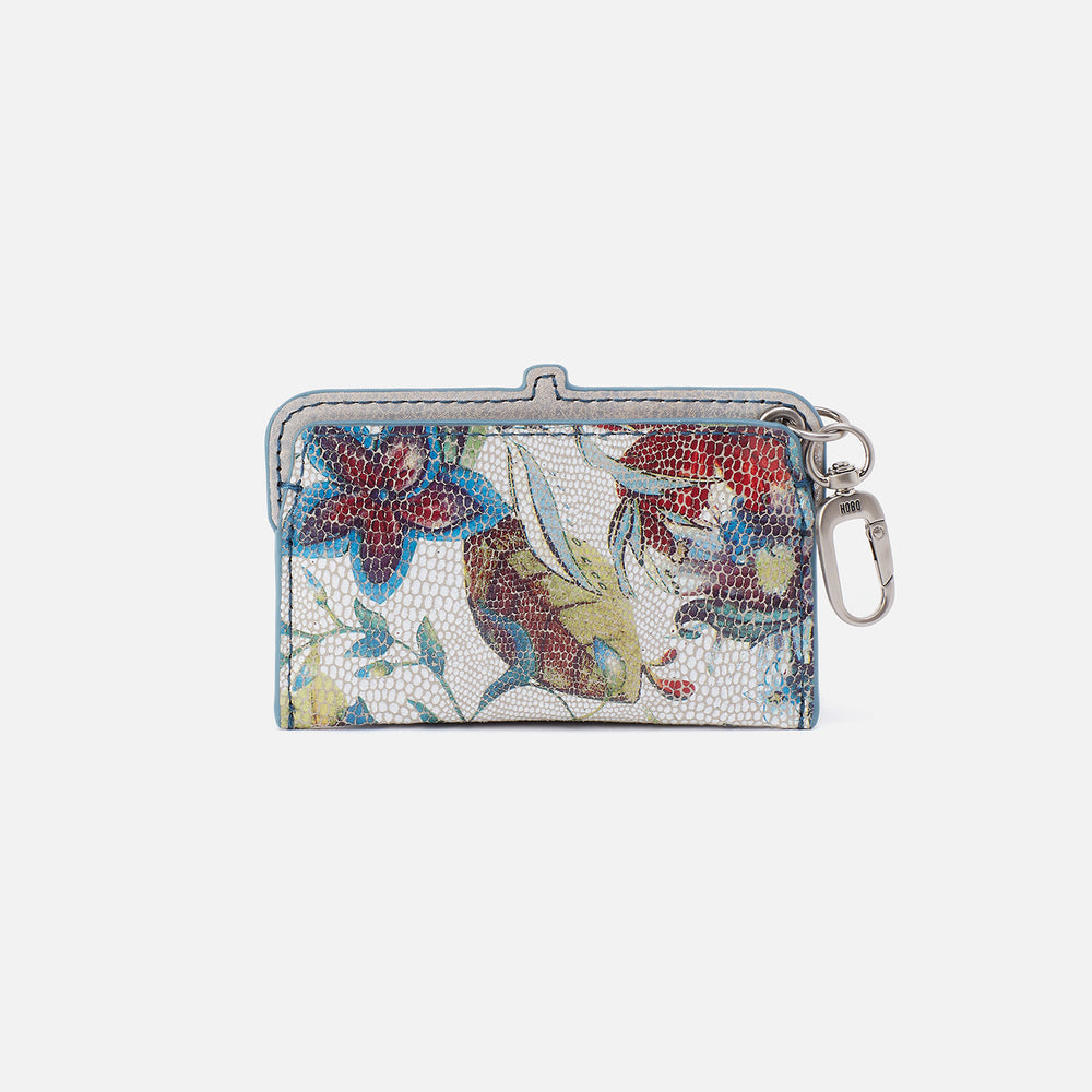 Lauren Card Case Charm in Printed Leather - Botanic Print