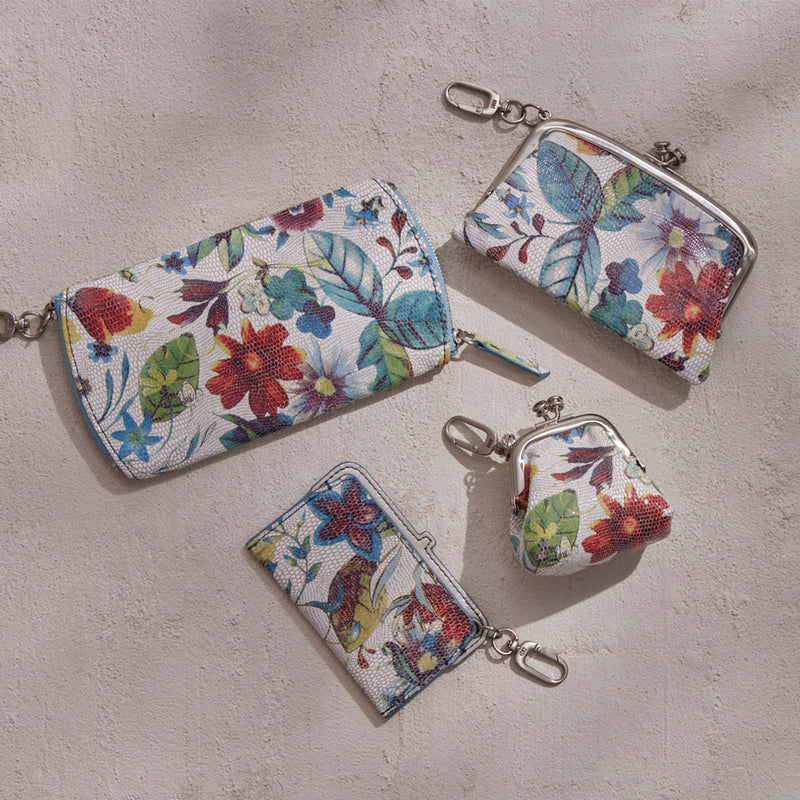 Lauren Card Case Charm in Printed Leather - Botanic Print