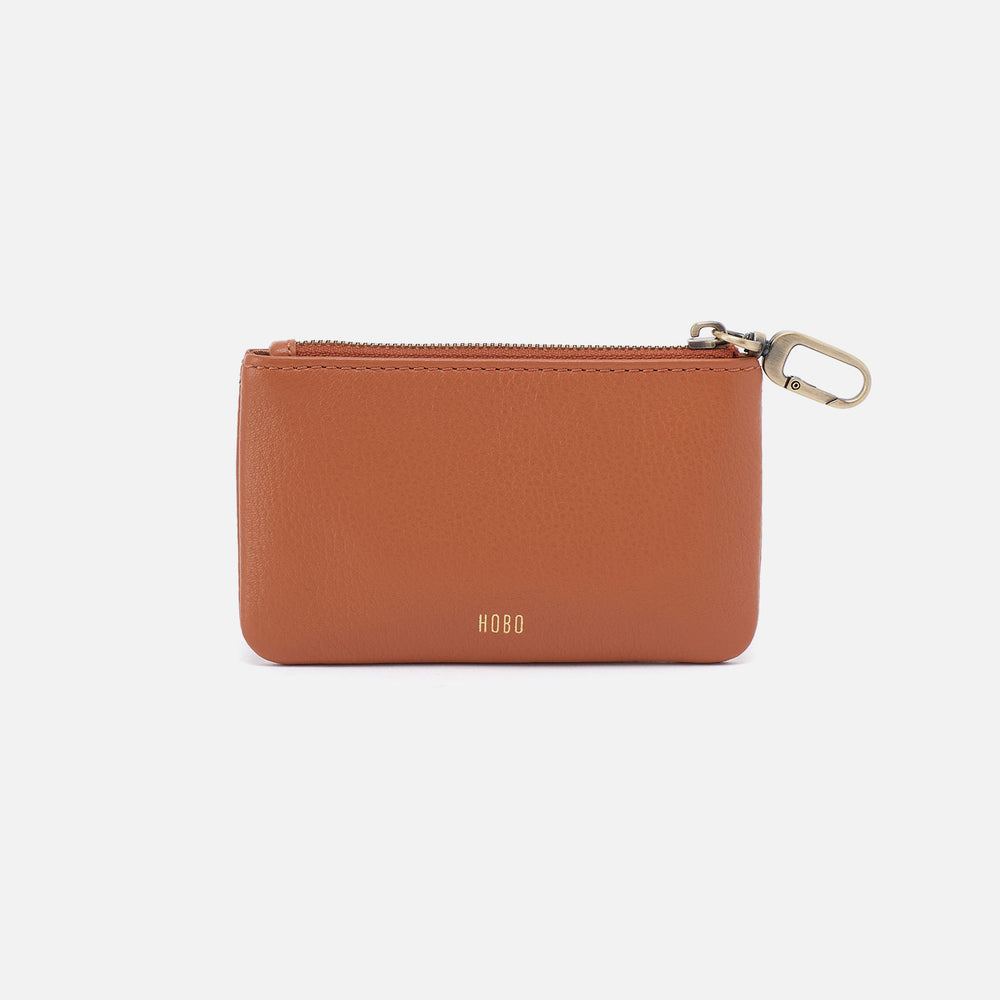 Sentiment Pouch In Pebbled Leather - Butterscotch