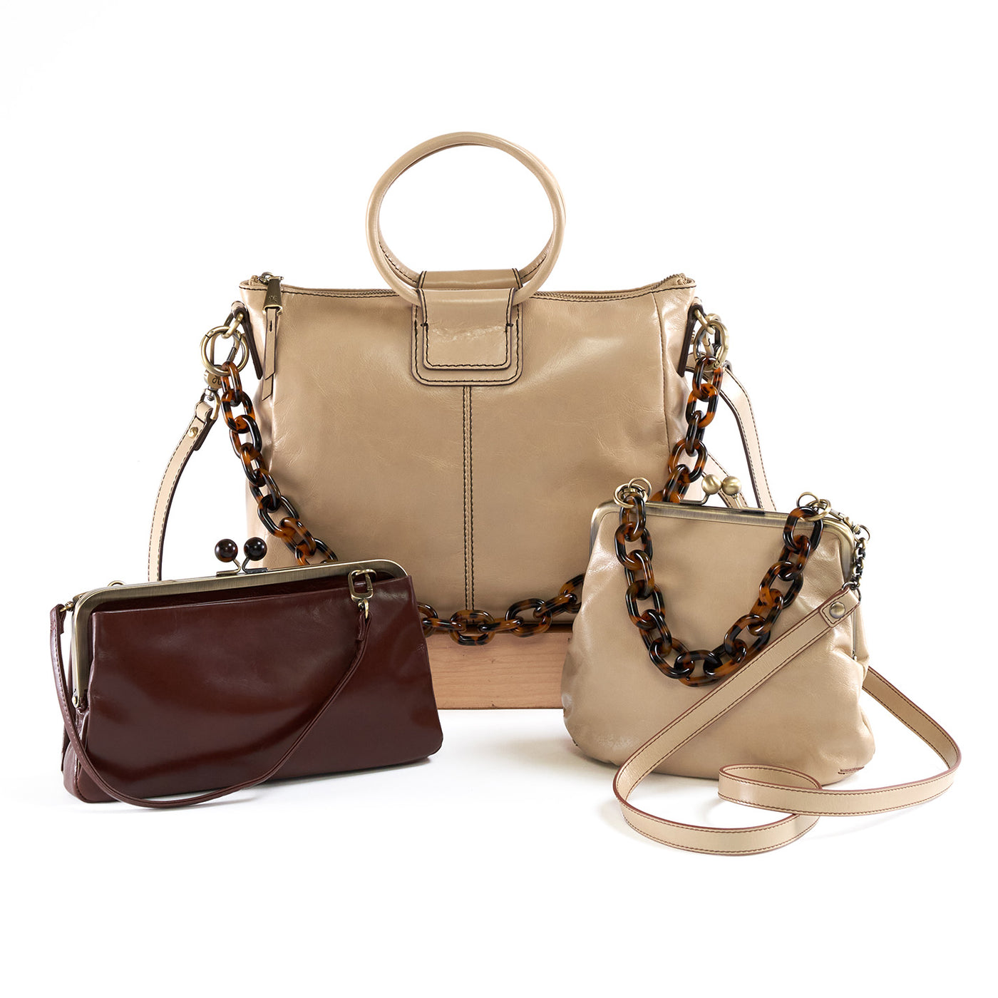 Sheila Medium Satchel In Polished Leather - Quartz