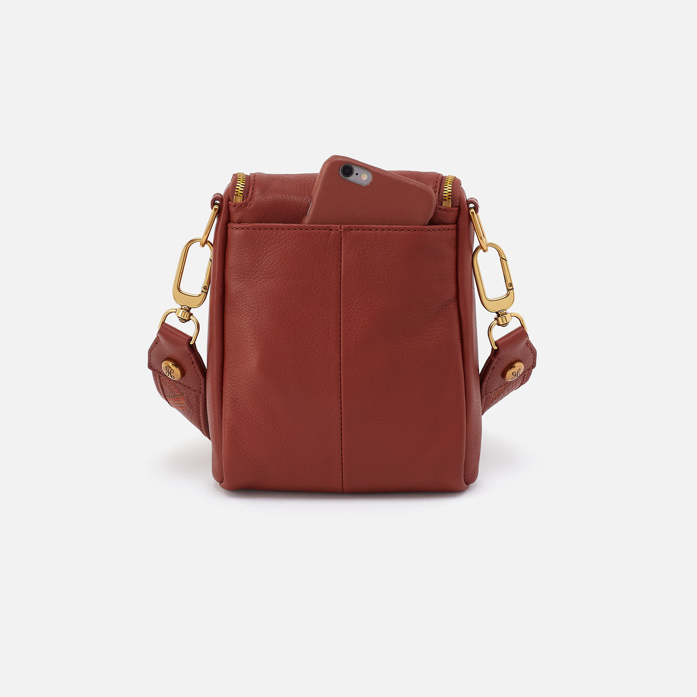 Fern Crossbody In Pebbled Leather - Rust