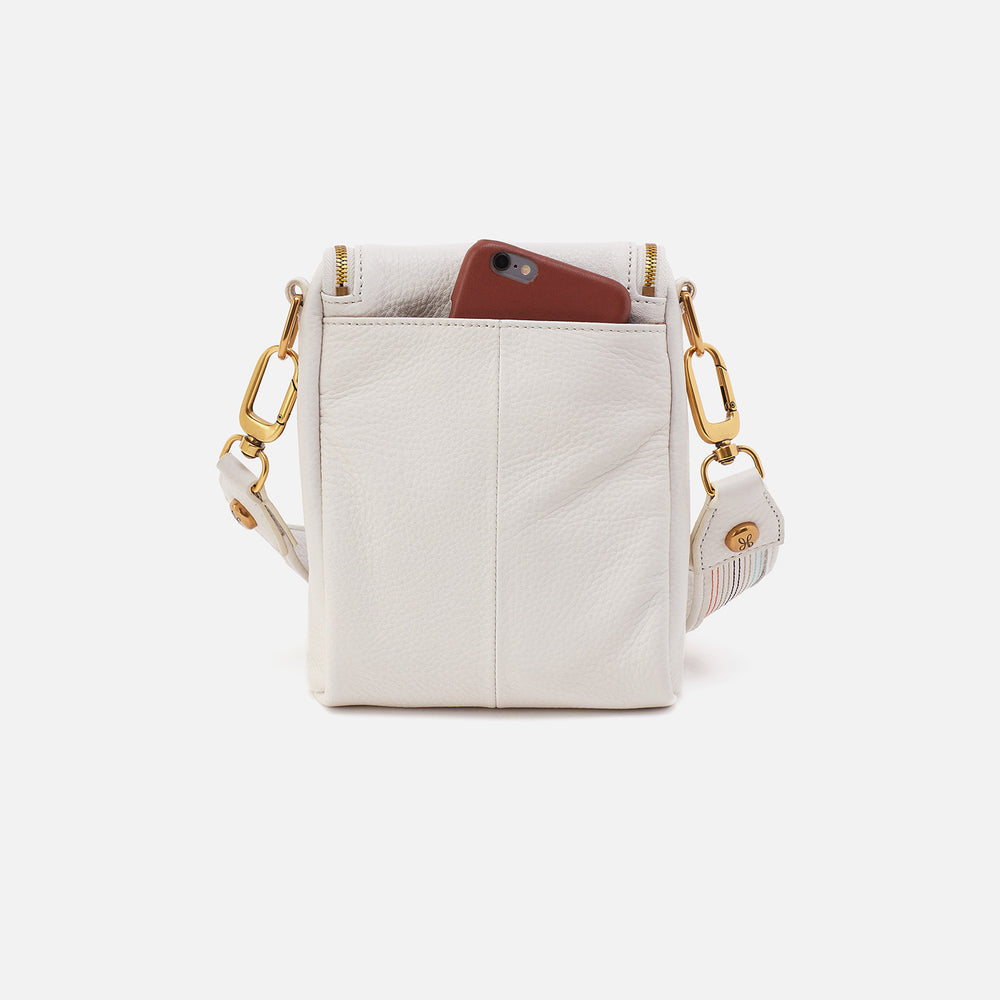 Fern Crossbody in Pebbled Leather - White