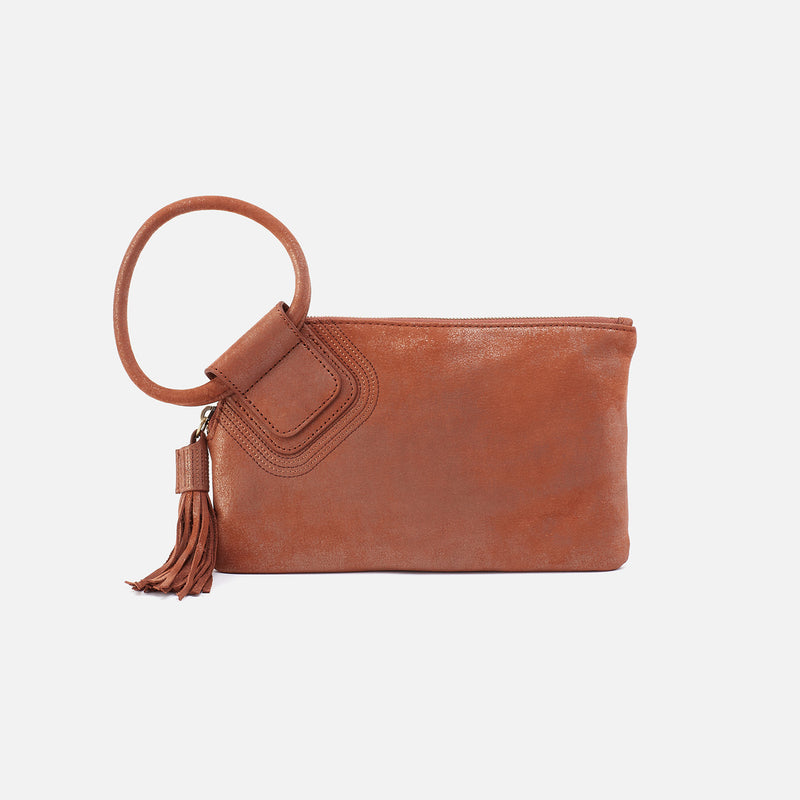 Sable Wristlet In Metallic Leather - Patina