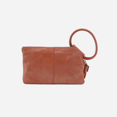 Sable Wristlet In Metallic Leather - Patina