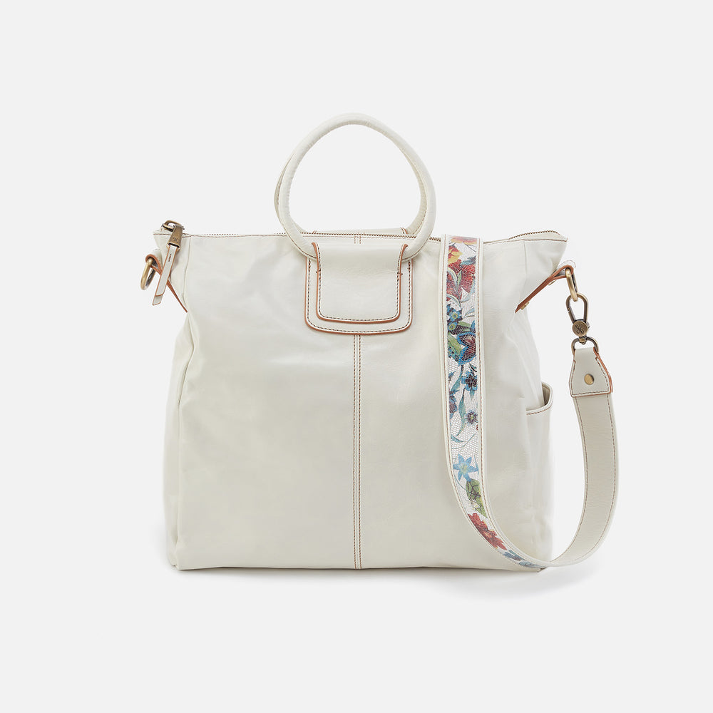 Sheila Large Satchel in Polished Leather - Latte