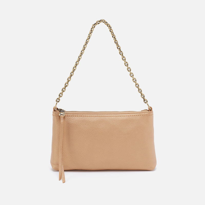 Darcy Crossbody In Pebbled Metallic Leather - Dusty Gold