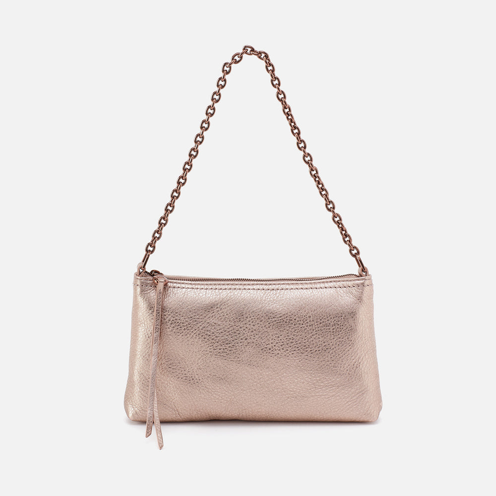 Darcy Crossbody In Metallic Leather - Pink Gold Metallic