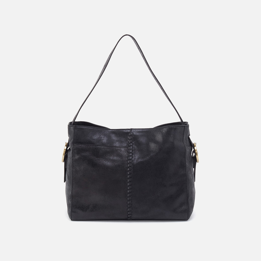 Render Shoulder Bag In Buffed Leather - Black – HOBO