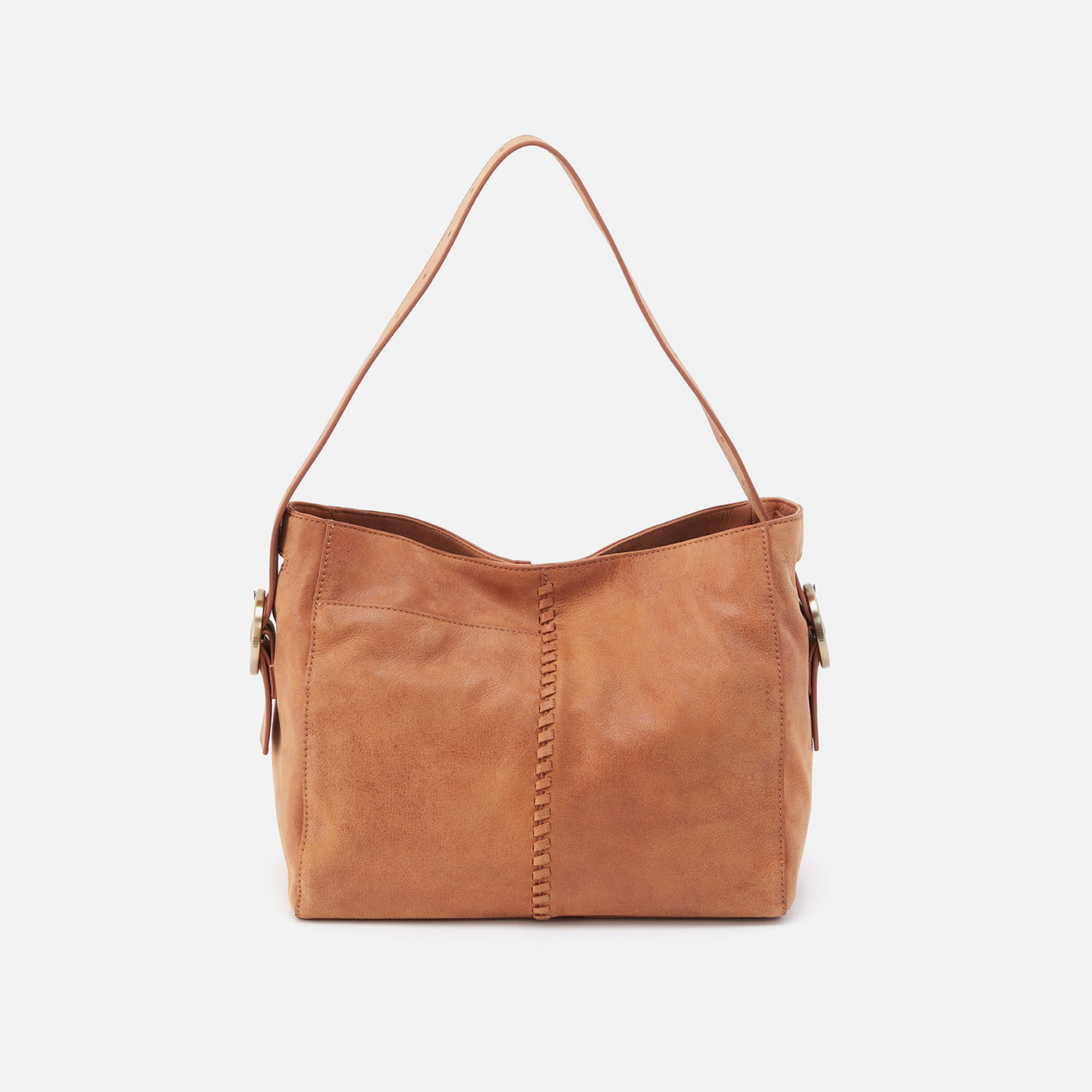 Render Shoulder Bag In Buffed Leather - Whiskey