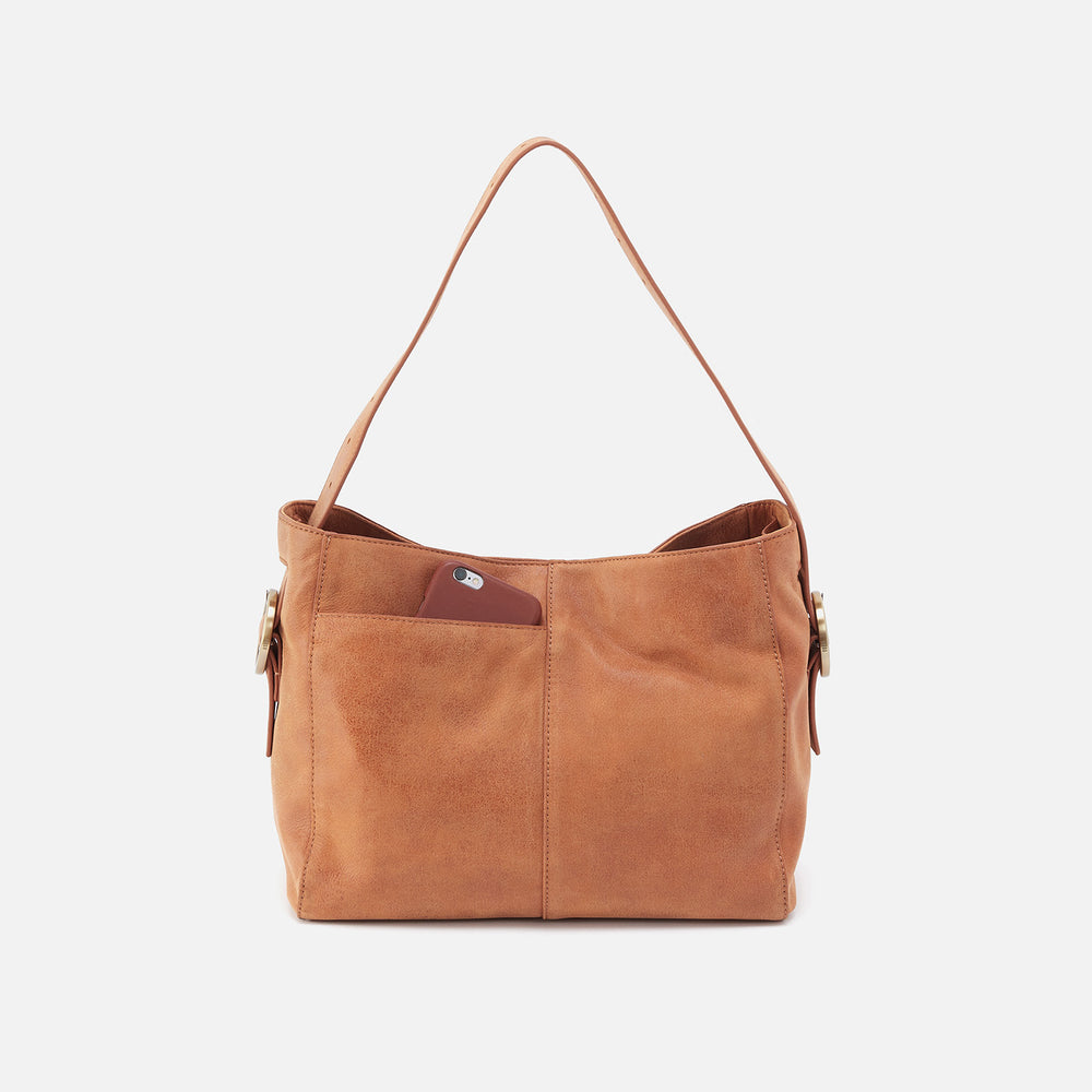 Render Shoulder Bag In Buffed Leather - Whiskey