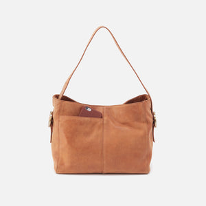 Render Shoulder Bag In Buffed Leather - Whiskey