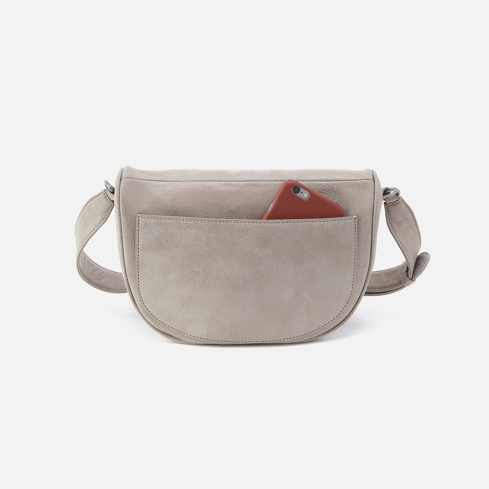 Juno Belt Bag in Metallic Leather - Granite Grey